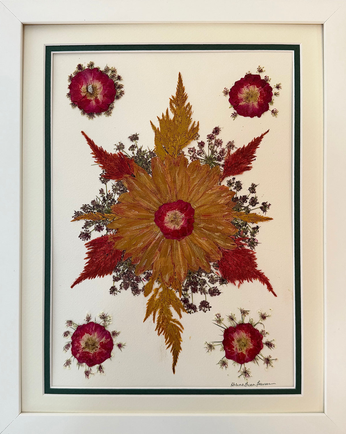 Sunburst Mandala with Pink Accents