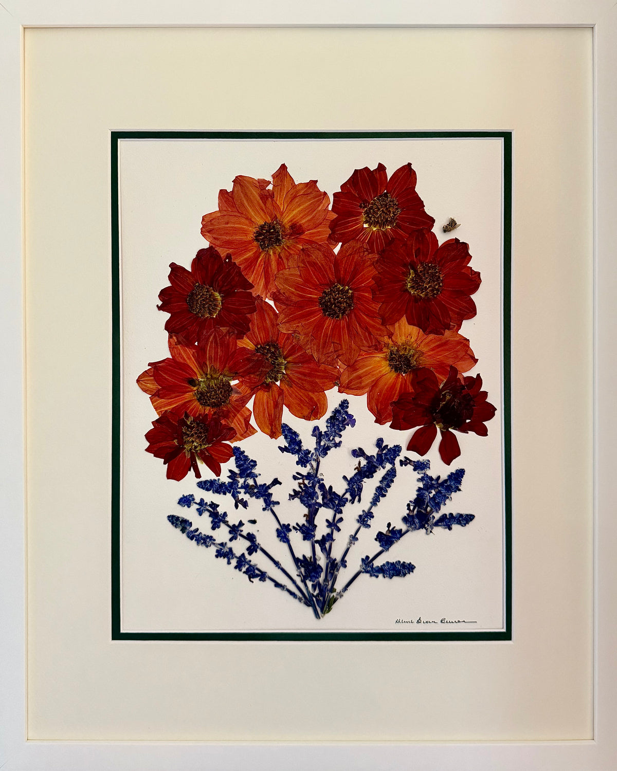 Marmalade Dahlias & Blue Veronica